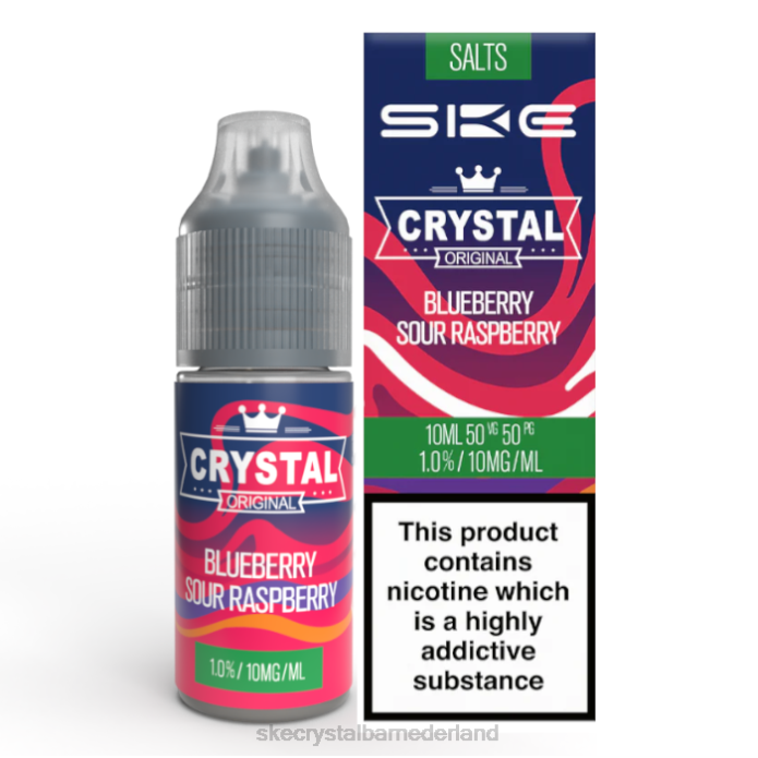 SKE Crystal Vape Nederland - SKE Crystal fijn zout - 10 ml bosbes zure framboos RF66113