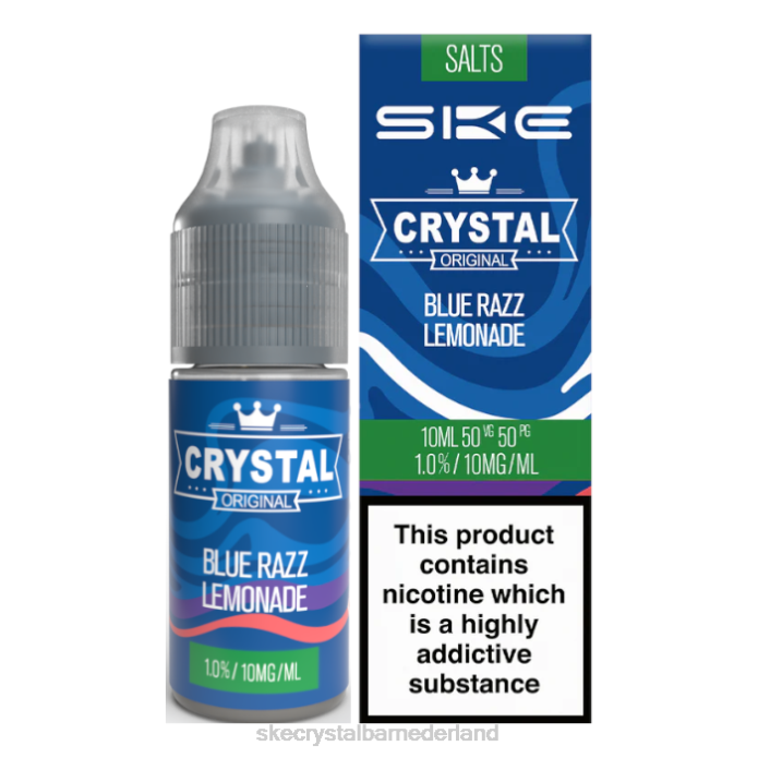 SKE Vape Nederland - SKE Crystal fijn zout - 10 ml blauwe razz-limonade RF66111