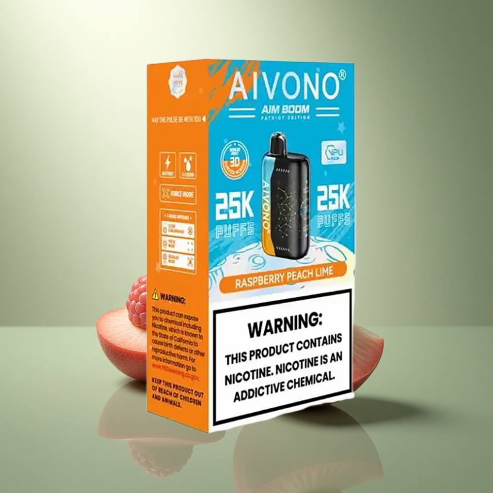 Aivono Aim Boom 25000 Puffs Framboos Perzik Limoen 28ml 650mAh Type-C
