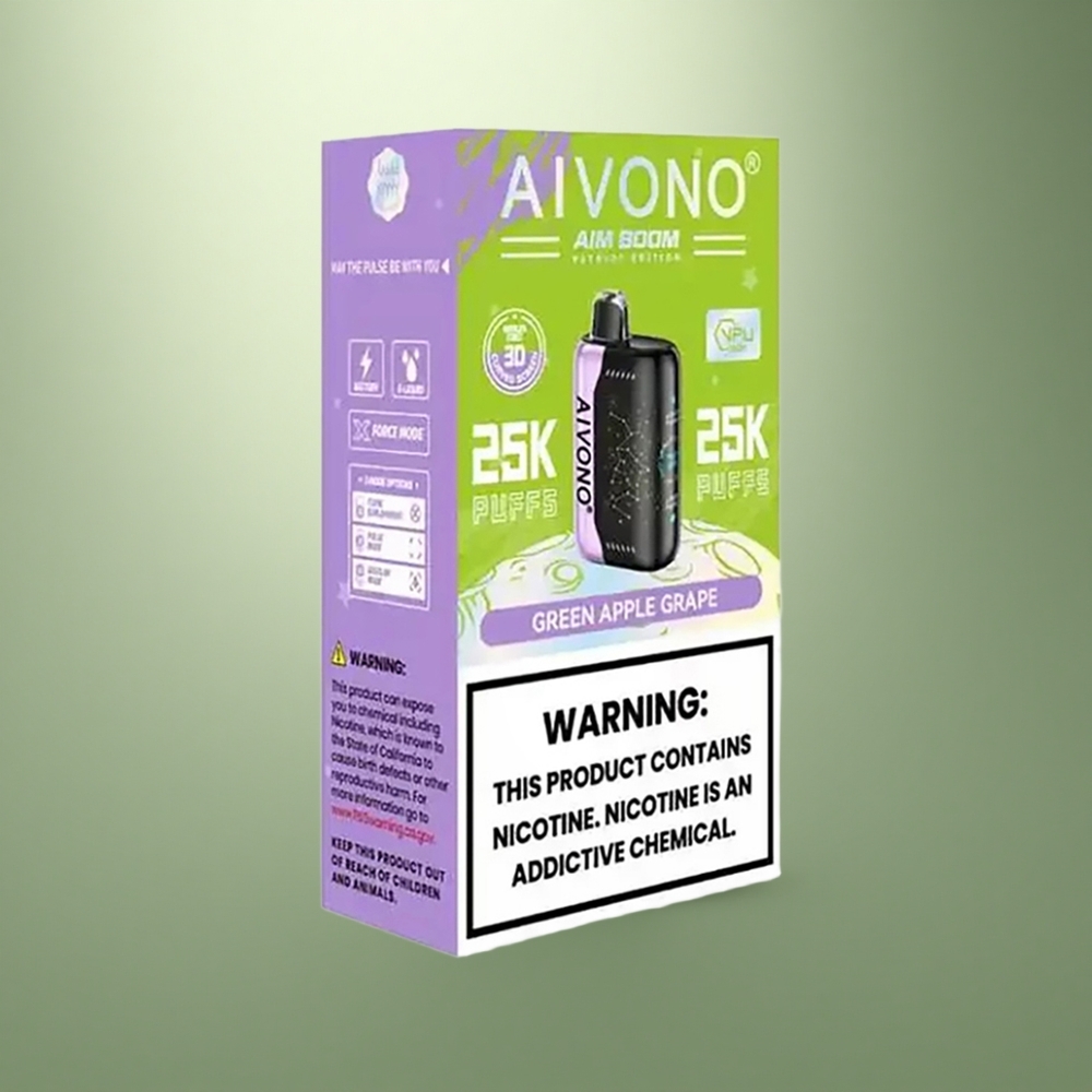 Aivono Aim Boom 25000 Puffs Groene Appel Druif 28ml Type-C 650mAh