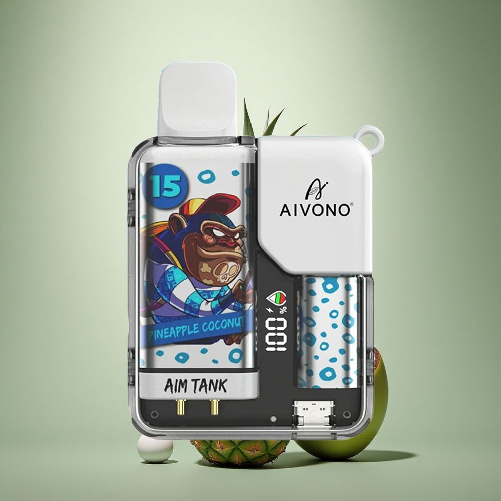Aivono Aim Tank 9500 Puffs Ananas Kokos 18ml 650mAh LCD