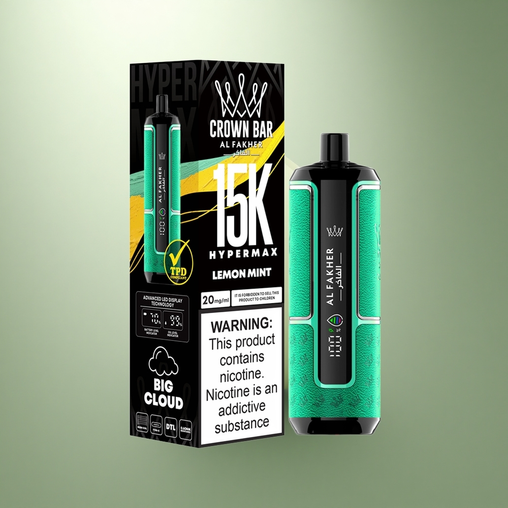 Al Fakher Crown Bar 15K Hypermax Citroen Munt Hyperlicht Type-C 22ml