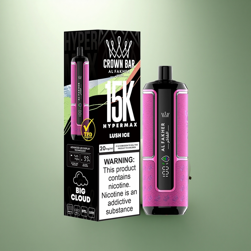 Al Fakher Crown Bar 15K Hypermax Frisse IJs 22ml DTL 600mAh