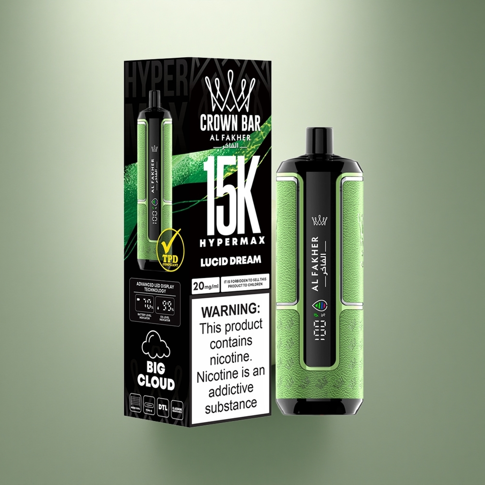 Al Fakher Crown Bar 15K Hypermax Helder Droom 22ml 600mAh Type-C