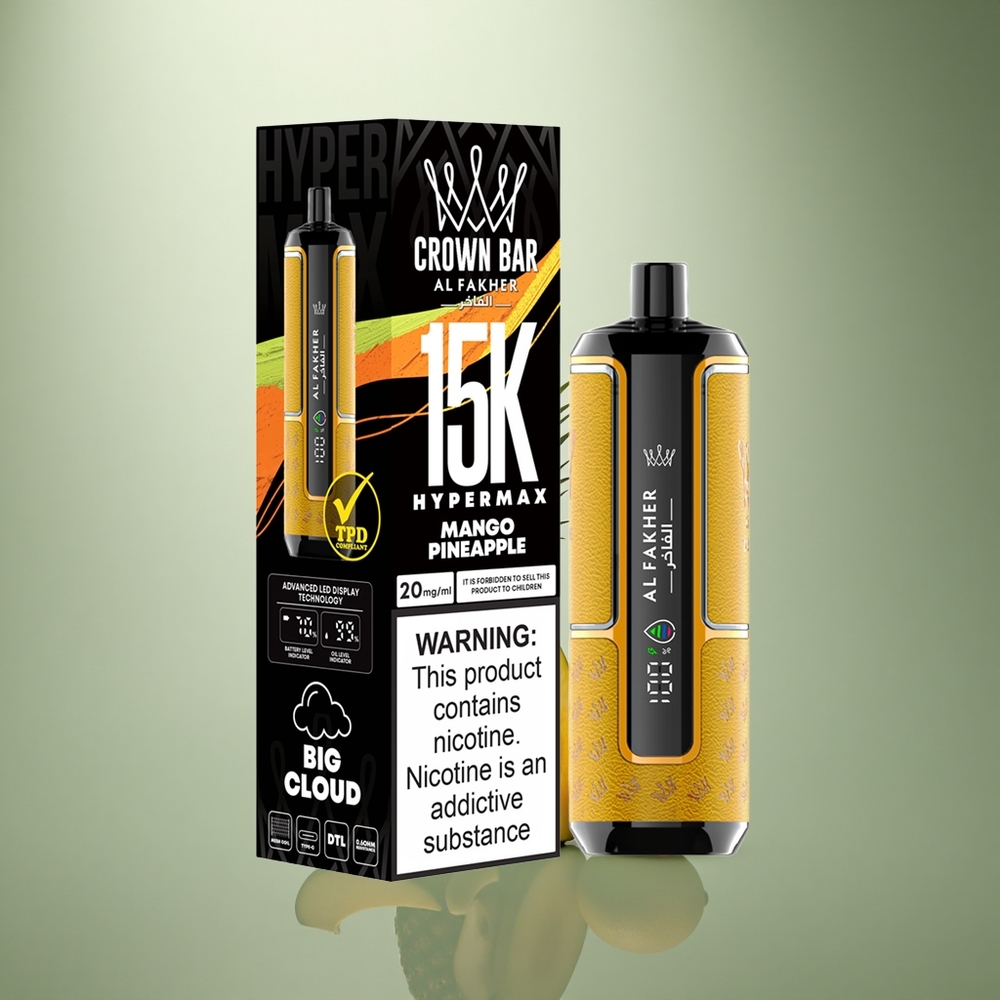 Al Fakher Crown Bar 15K Hypermax Mango Ananas 22ml 600mAh Type-C