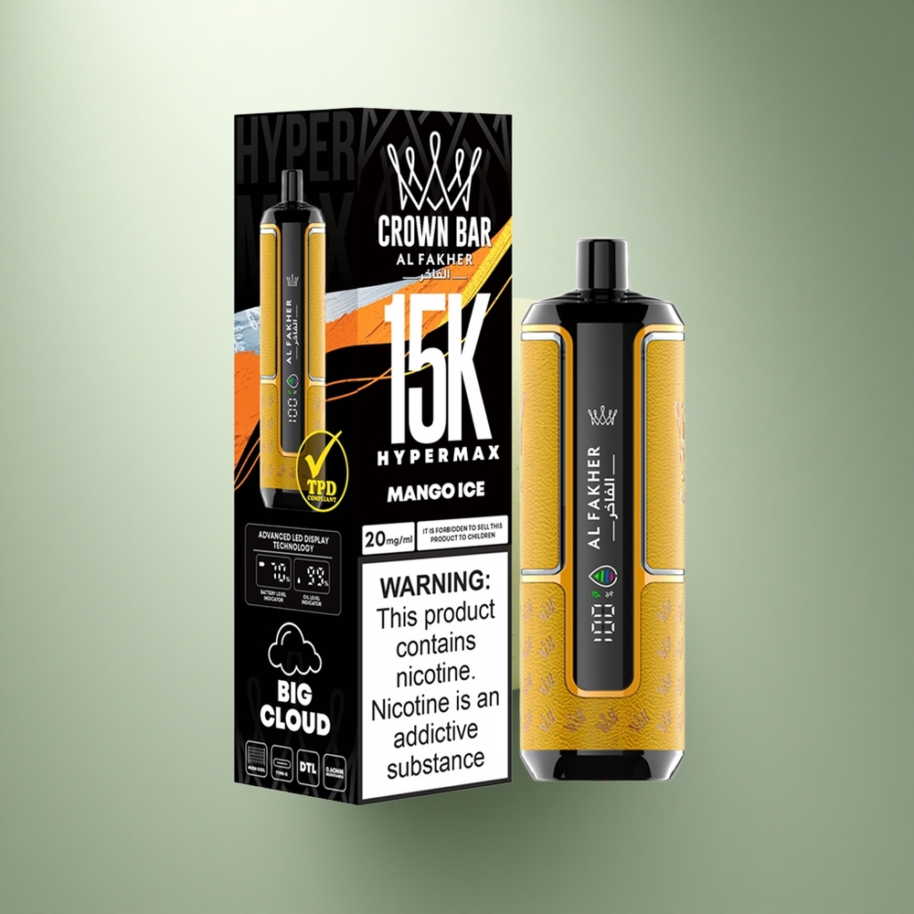 Al Fakher Crown Bar 15K Hypermax Mango IJs 22ml 600mAh