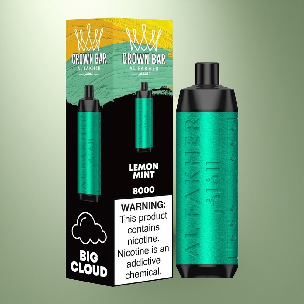 Al Fakher Crown Bar 8000 Crystal Citroen Munt Kristal 600mah Type-C