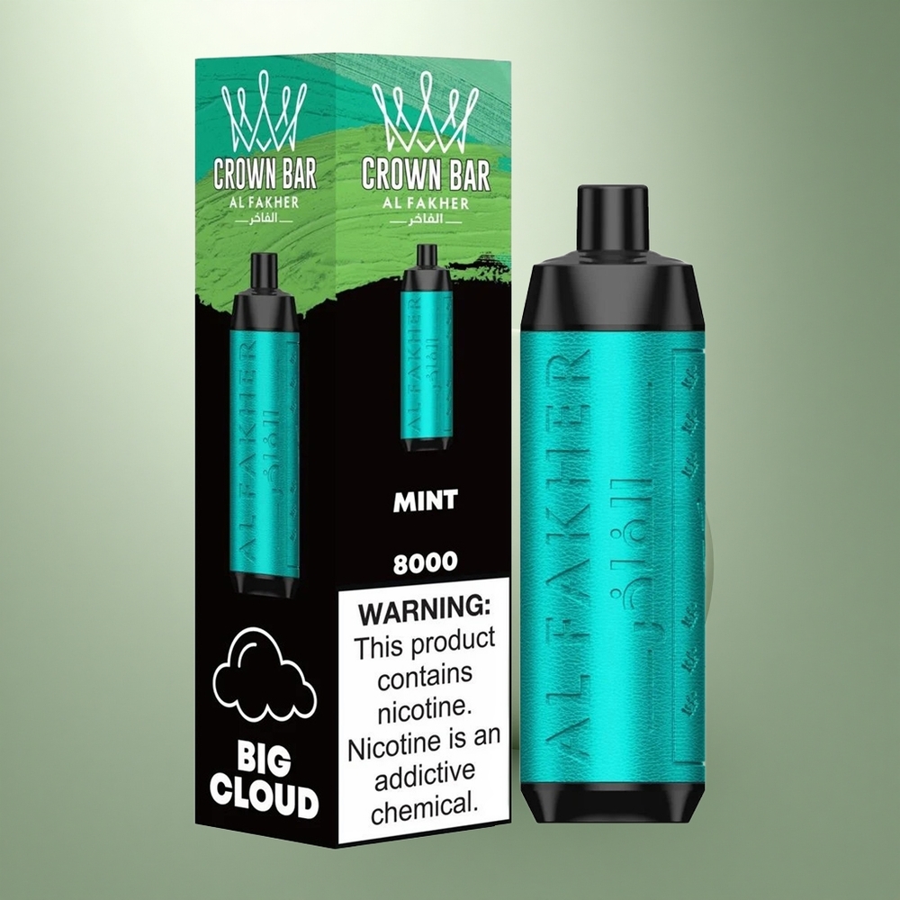 Al Fakher Crown Bar 8000 Crystal Kroon Bar Kristal Wegwerp Vape met 18ml Vloeistof en 5mg Nicotine