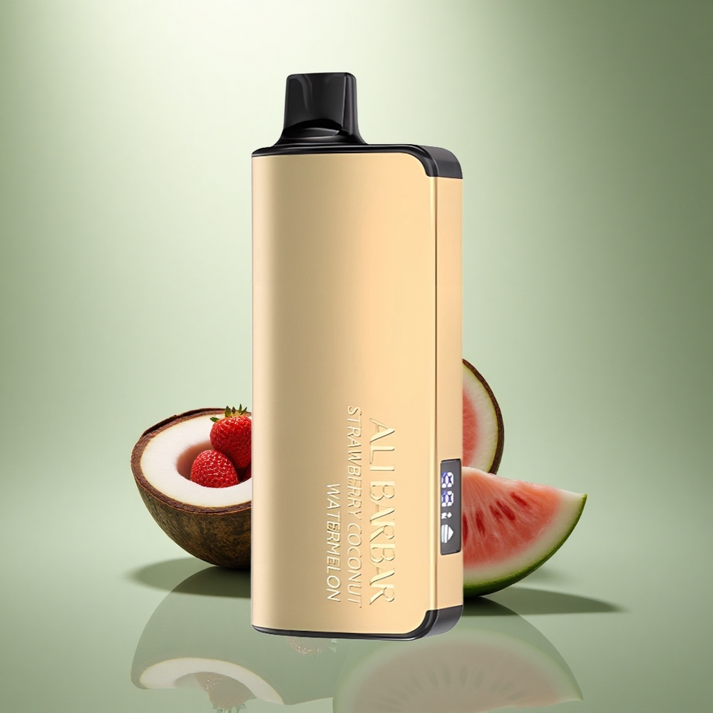 Alibarbar Ingot 9000 Puffs Aardbei Kokos Watermeloen 22ml 2350mAh LED