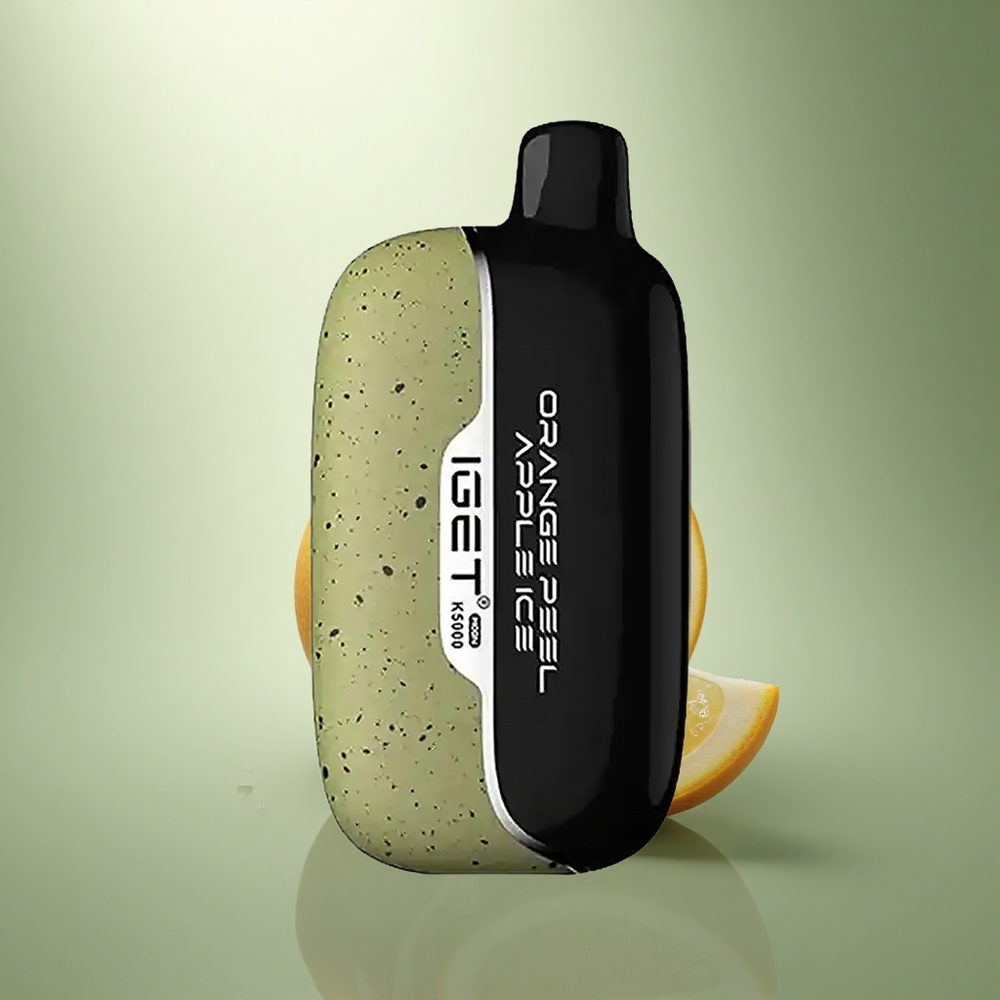 IGET Moon K5000 Puffs Oranjeschil Appel IJs 5000 Puffs PC Mesh Coil