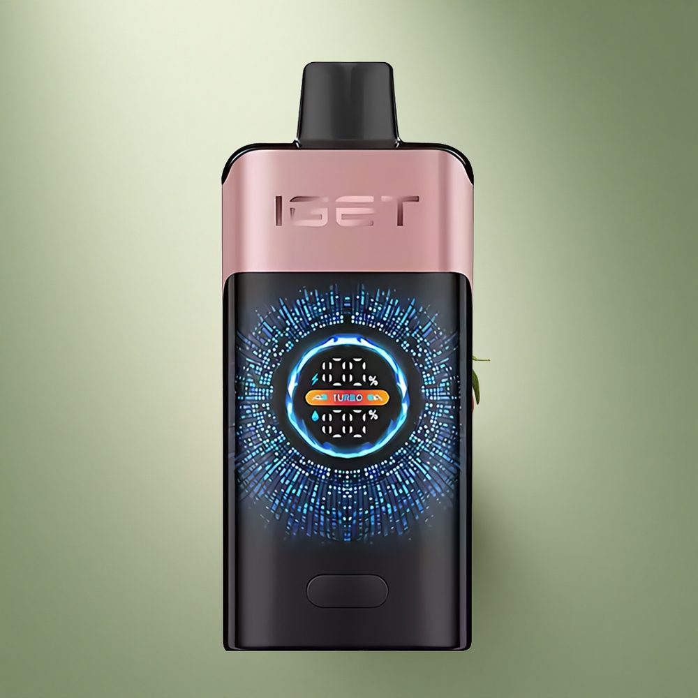 IGET ONE 12000 Puffs Aardbeien Chupa Chups 2700 mAh Grote Gebogen Kleurenscherm
