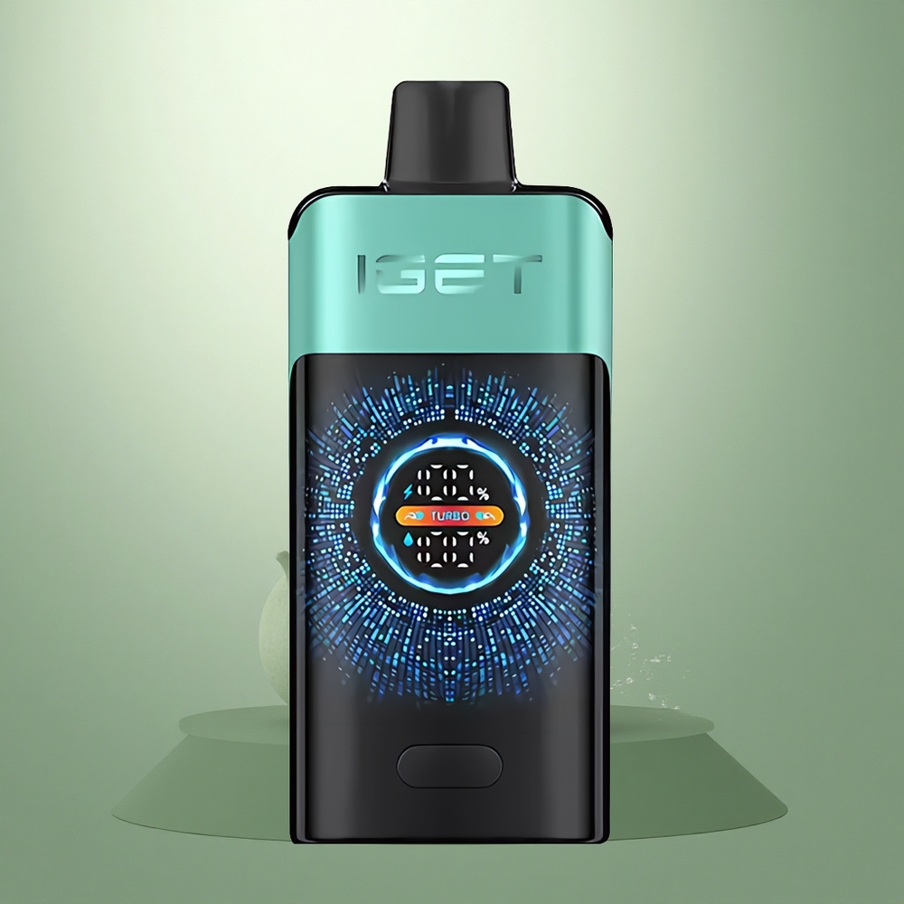 IGET ONE 12000 Puffs Bergbron Munt IJs 2700 mAh Grote Gebogen Kleurenscherm