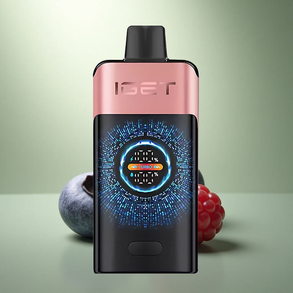 IGET ONE 12000 Puffs Blauwe Bes Framboos 2700mAh Dual Mesh