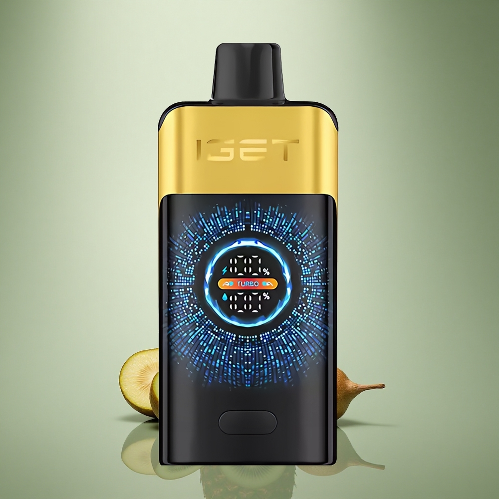 IGET ONE 12000 Puffs Kiwi Ananas 2700 mAh Dubbel Mesh Coil Gebogen Scherm