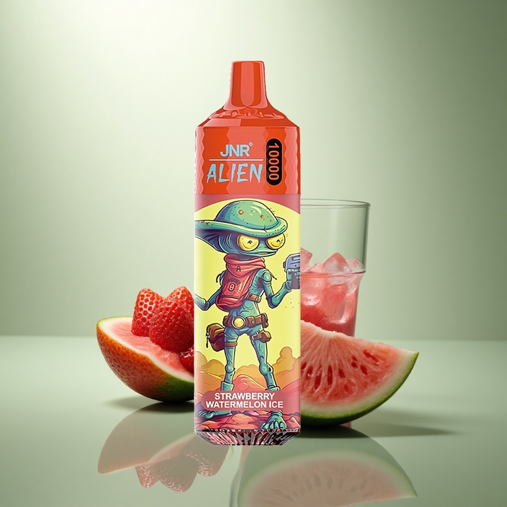 JNR Alien 10000 Aardbei Watermelon IJs met RGB LED en Type-C Snelladen