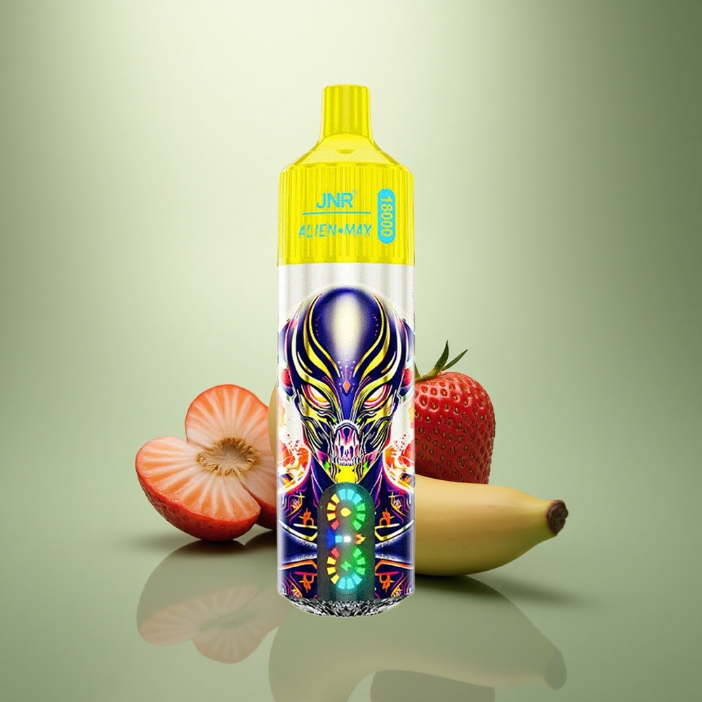JNR Alien Max 18000 Aardbei Banaan Dual Mesh Display