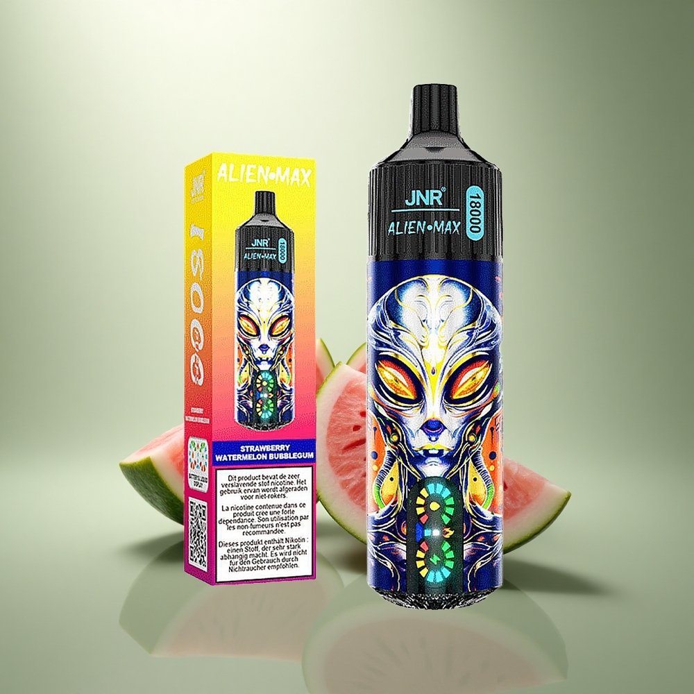 JNR Alien Max 18000 Aardbei Watermelon Bubblegum Dual Mesh & LED