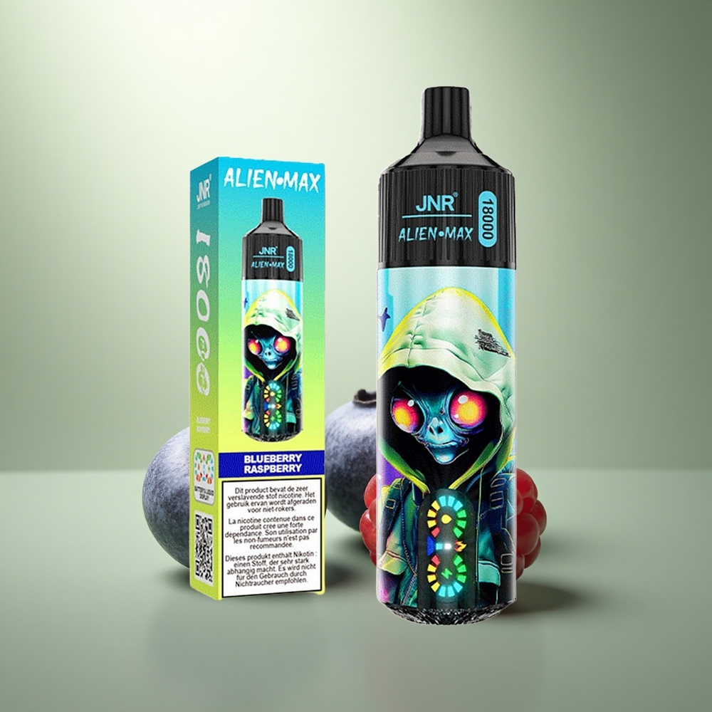 JNR Alien Max 18000 Blauwe Framboos Dual Mesh 28ml Type-C
