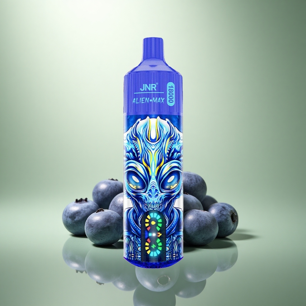 JNR Alien Max 18000 Blauwebes Op IJs met Dual Mesh Coil & Dual Core en 28ml Vloeistof