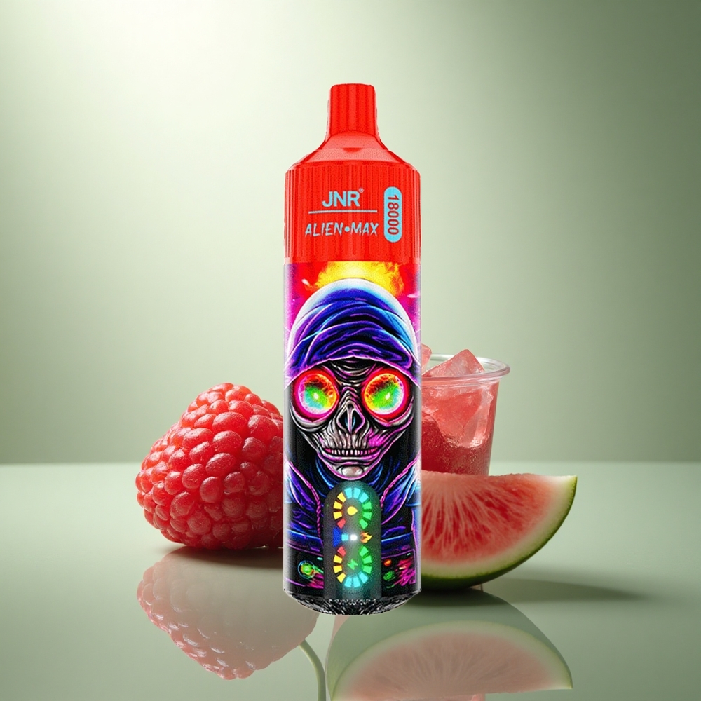 JNR Alien Max 18000 Framboos Watermeloen IJs met Dubbele Mesh Coil & Snelle Type-C Oplading