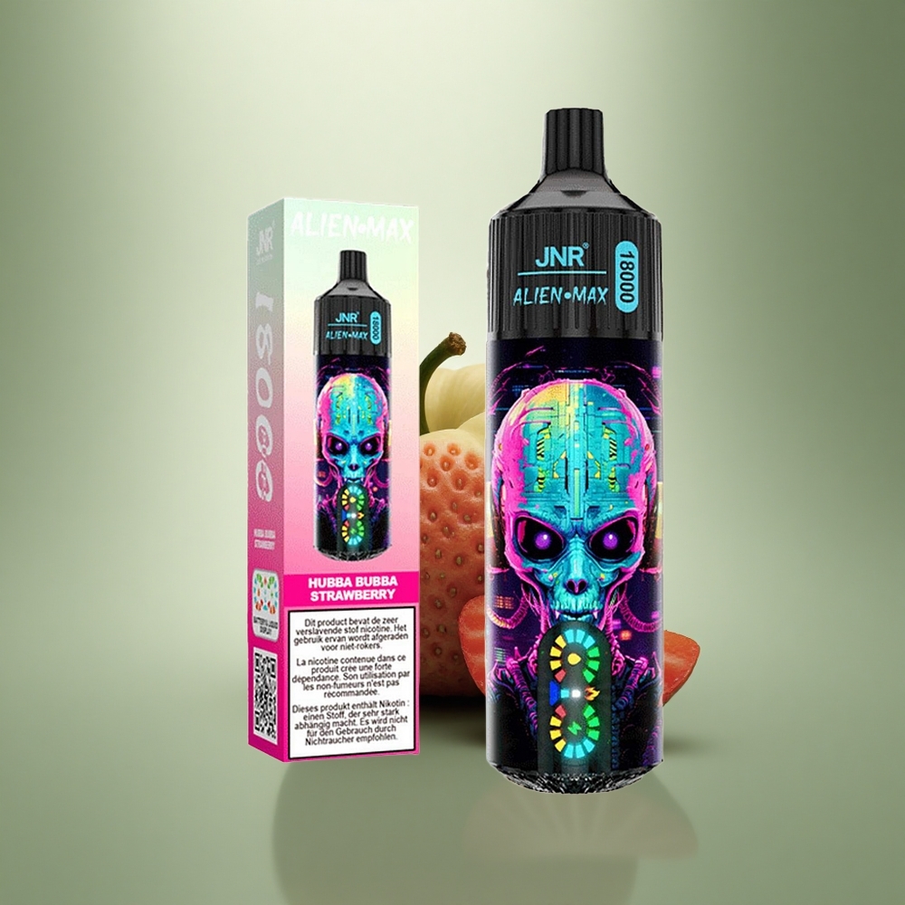 JNR Alien Max 18000 Hubba Bubba Aardbei Dual Mesh & 20 Smaken