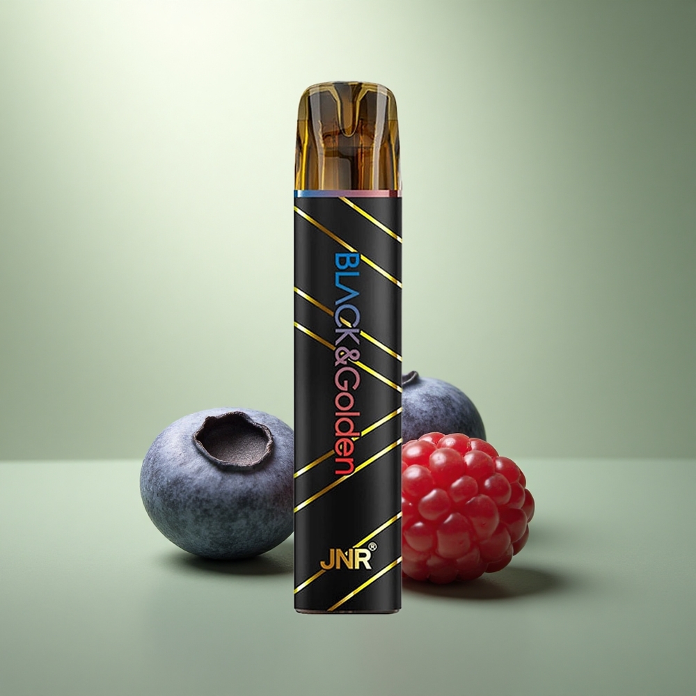 JNR Black&Golden 600+200 Blauwe Bes Zure Framboos 550mAh 2ml 2%
