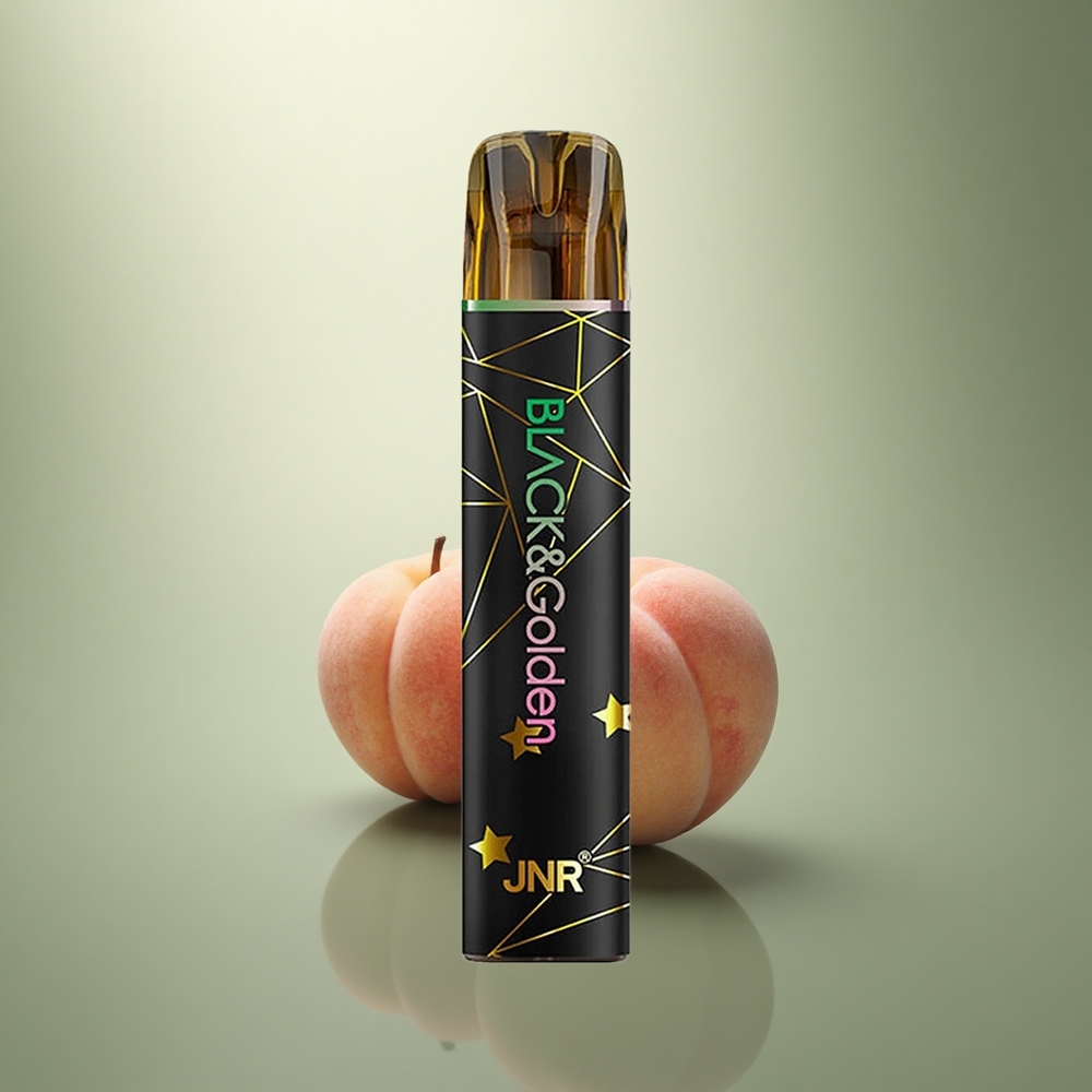 JNR Black&Golden 600+200 Perzik 800 Puffs 550mAh 2ml