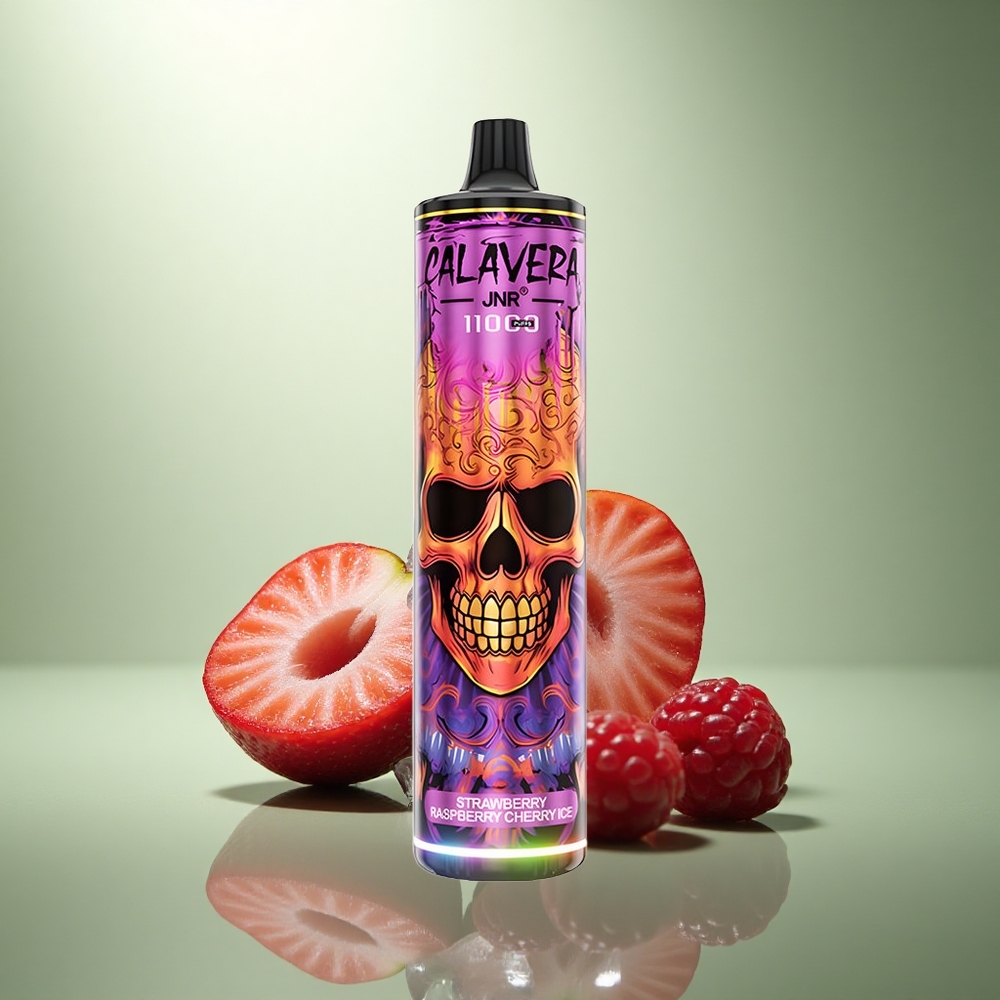 JNR Calavera 11000 Aardbei Framboos Kers IJs met Type-C en 850 mAh