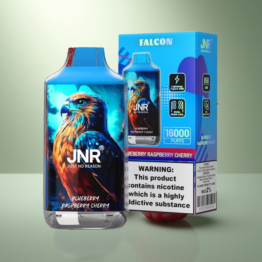 JNR Falcon 16000 Blauwe Bes Framboos Kers 850 mAh 22ml Dual Mesh