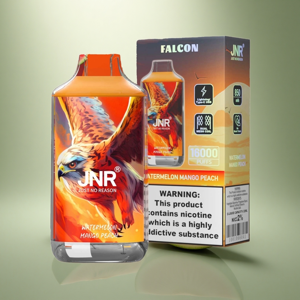JNR Falcon 16000 Watermeloen Mango Perzik 850 mAh Dual Mesh