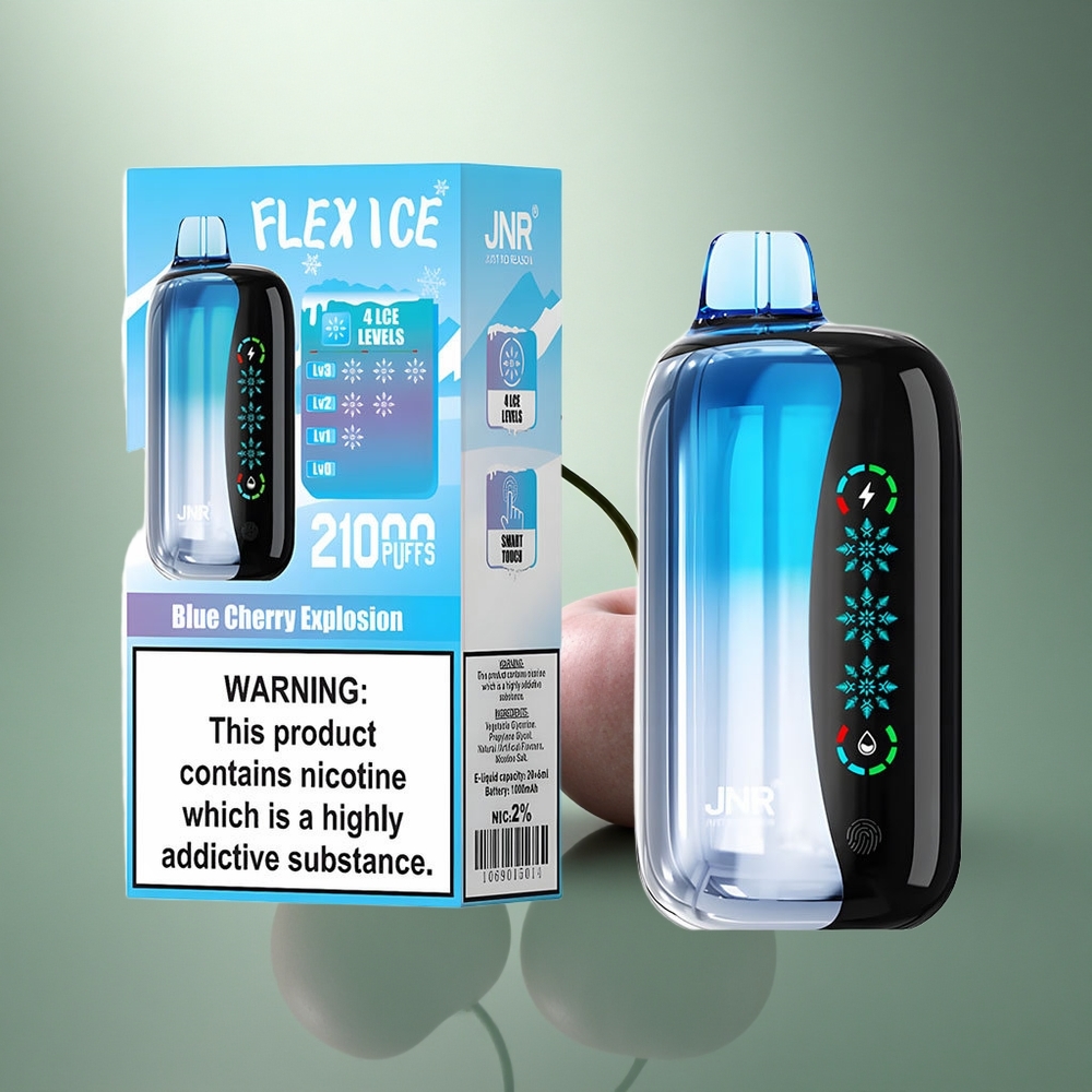 JNR Flex Ice 21000 Blauwe Kers Explosie met Aanpasbare IJs en Dual Mesh