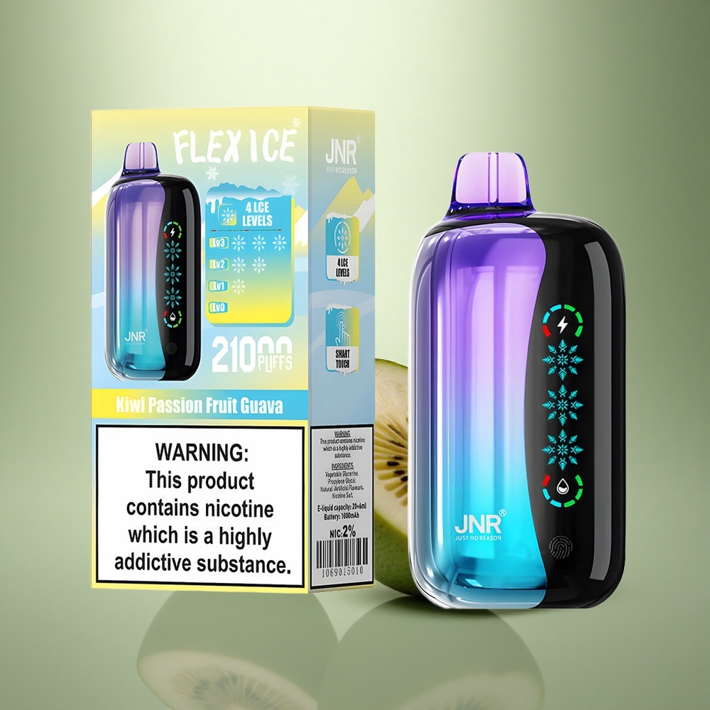 JNR Flex Ice 21000 Kiwi Passievrucht Guava IJzig Aanpasbare Luchtstroom Type-C Oplaadpoort