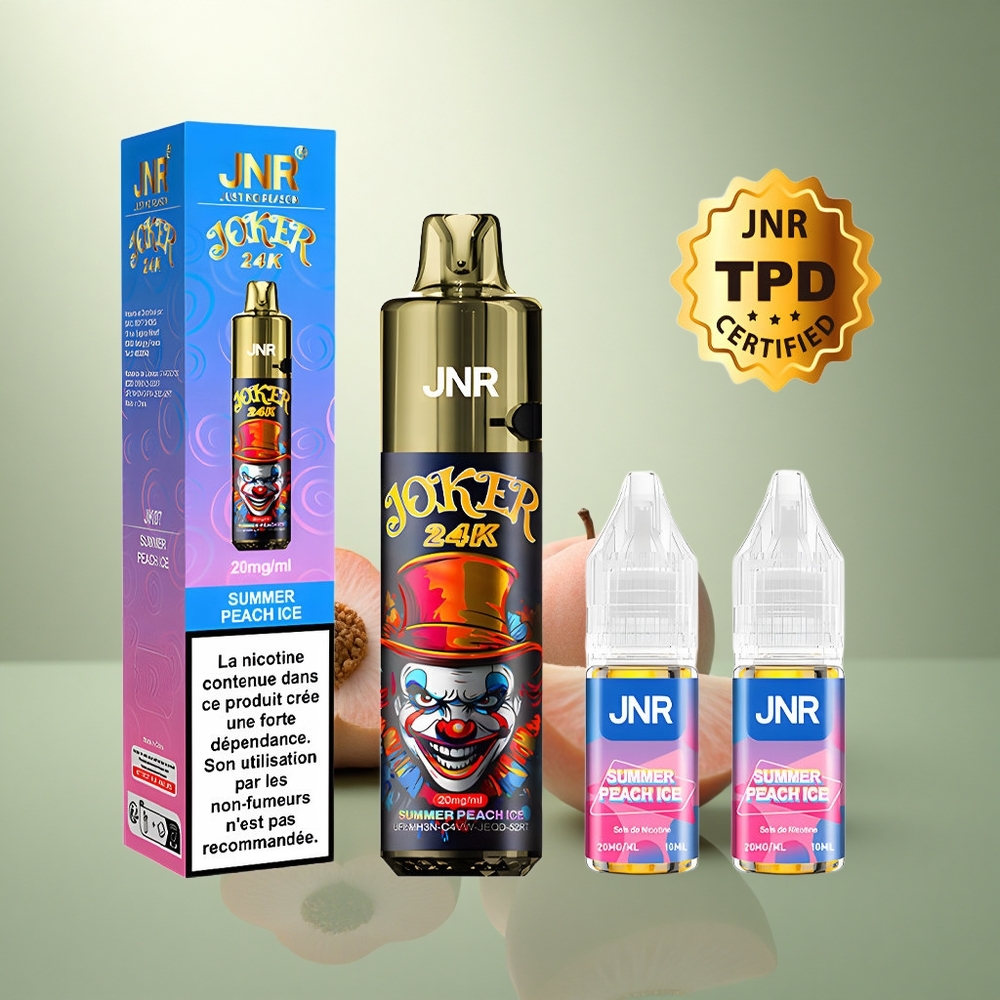 JNR Joker 24K Zomer Perzik IJs met Zichtbaar Vloeistofniveau en 800mAh Batterij