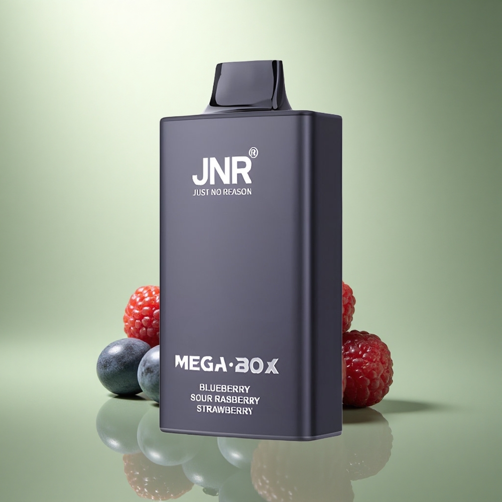 JNR Mega Box 25000 Blauwe Bes Zure Framboos Aardbei 30ml Dual Mesh Type-C