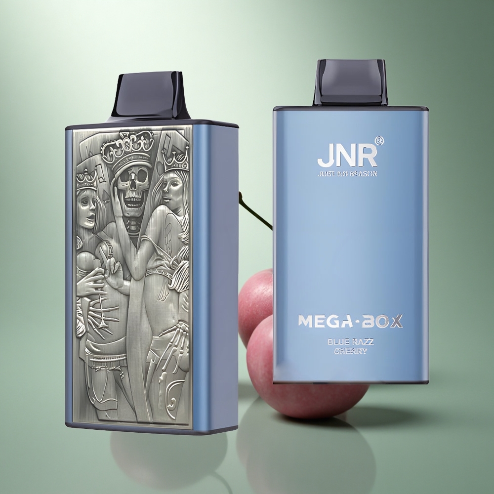 JNR Mega Box 25000 Blauwe Framboos Kers 30ml Dual Mesh