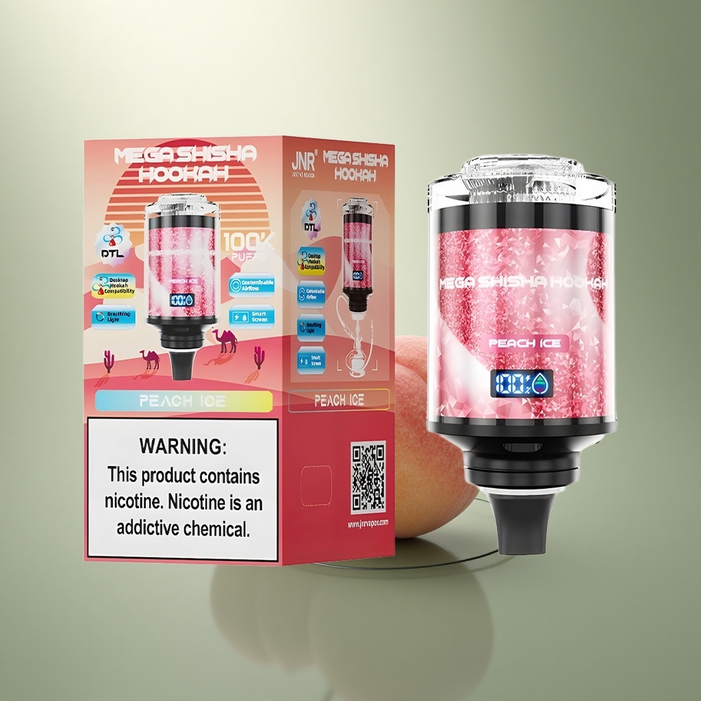 JNR Mega Shisha Hookah 100K Perzijs IJs 2200mAh Type-C Luchtstroom