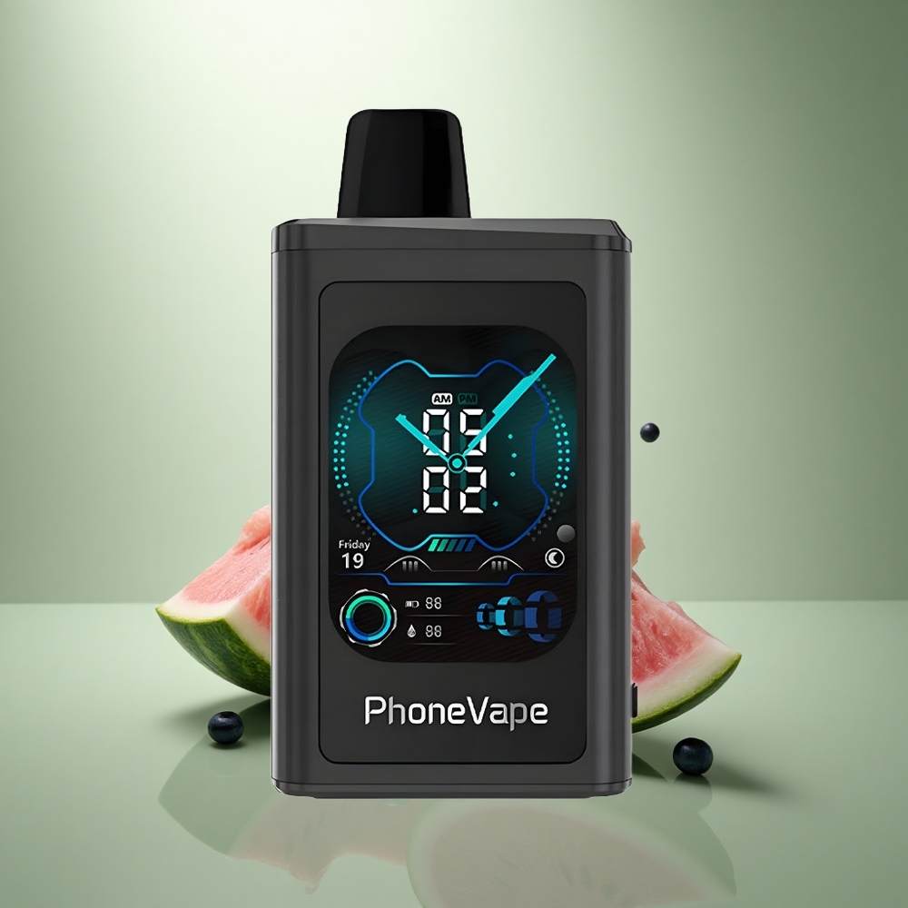 JNR PhoneVape 30000 Blauwe Bes Watermeloen Turbo Luchtstroom Scherm