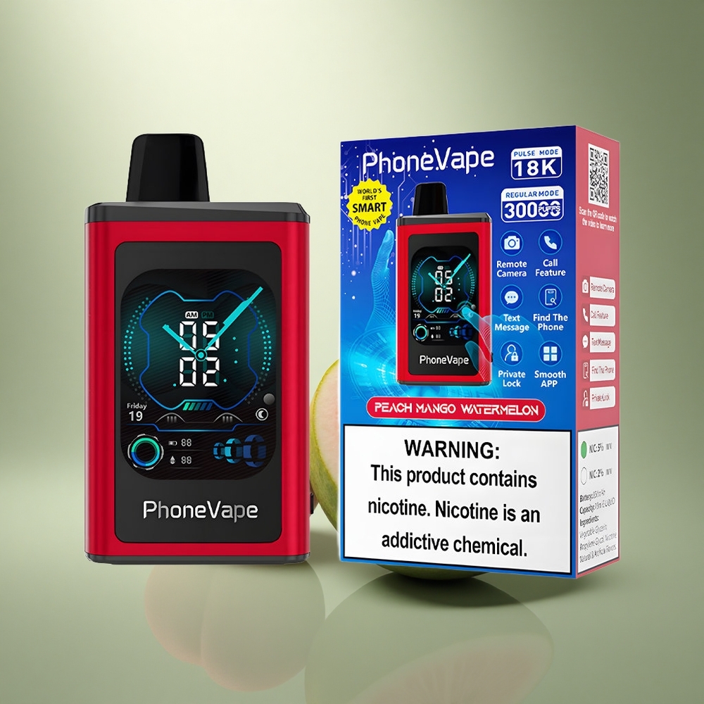 JNR PhoneVape 30000 Perzik Mango Watermelon Type-C App Besturing