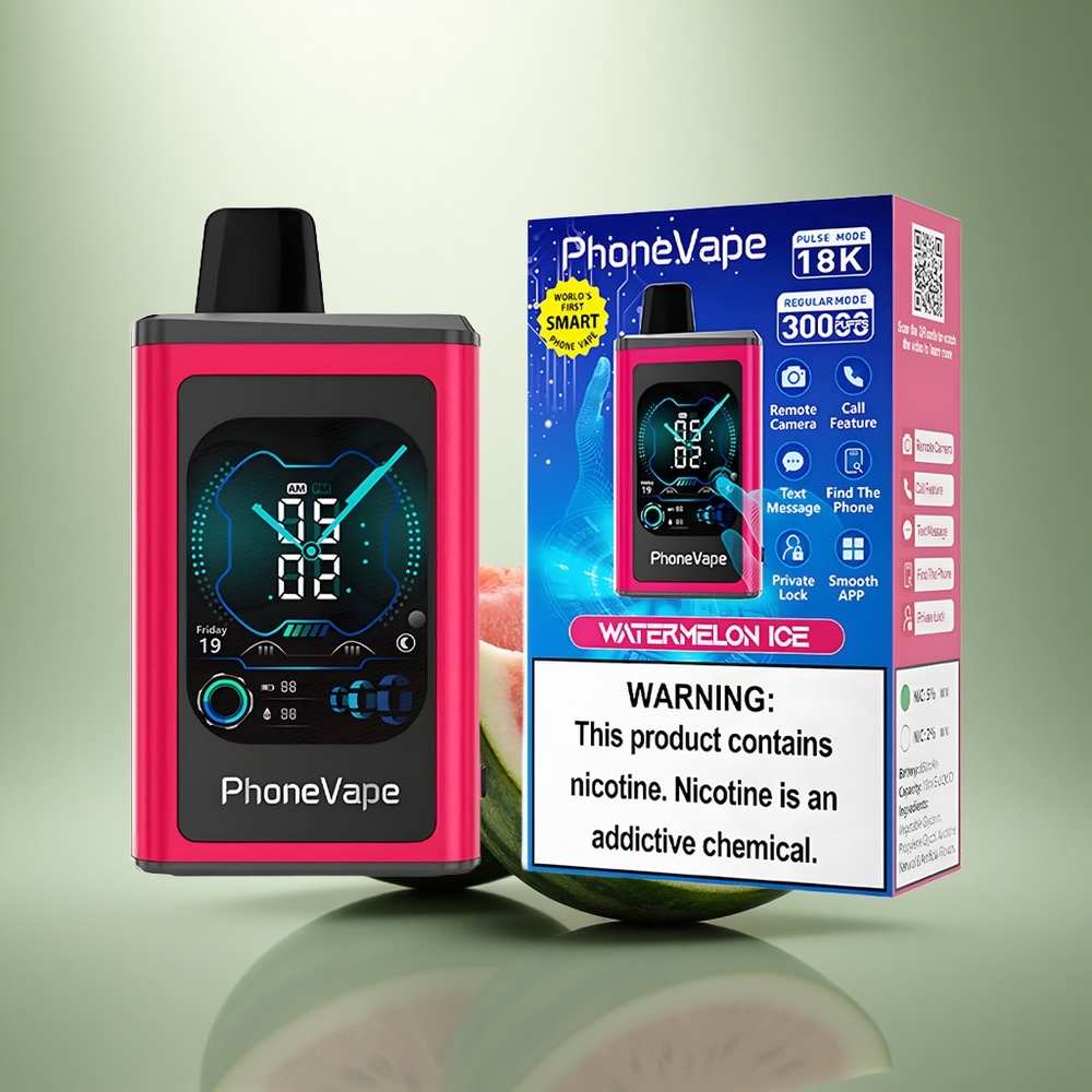 JNR PhoneVape 30000 Watermeloen IJs met Turbo Modus en Aanpasbare Luchtstroom