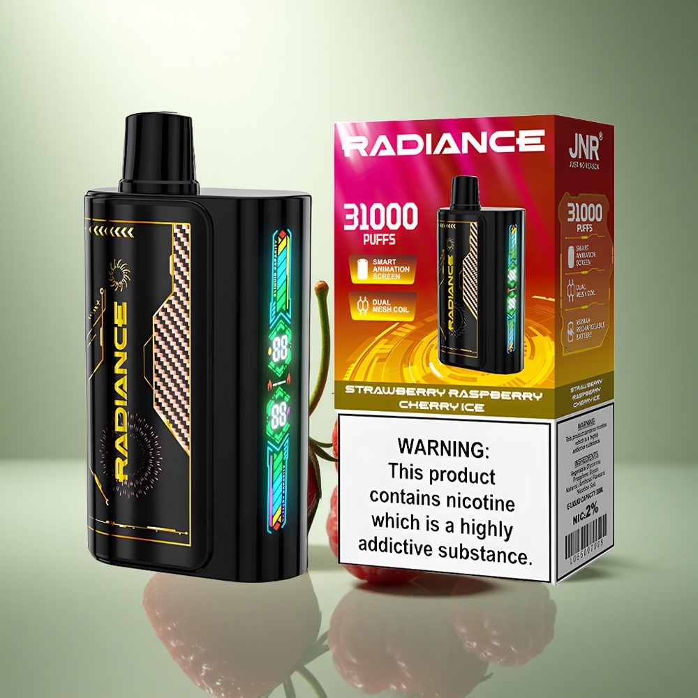 JNR Radiance 31000 Aardbei Framboos Kers IJs met Dual Mesh Coil en 950 mAh Batterij