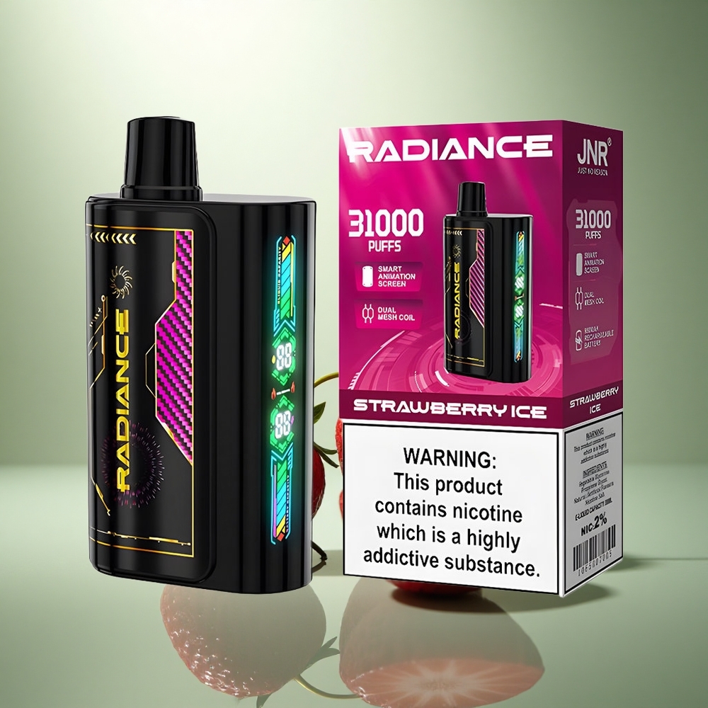 JNR Radiance 31000 Aardbei IJs Dual Mesh Coil Type-C Oplaadbaar