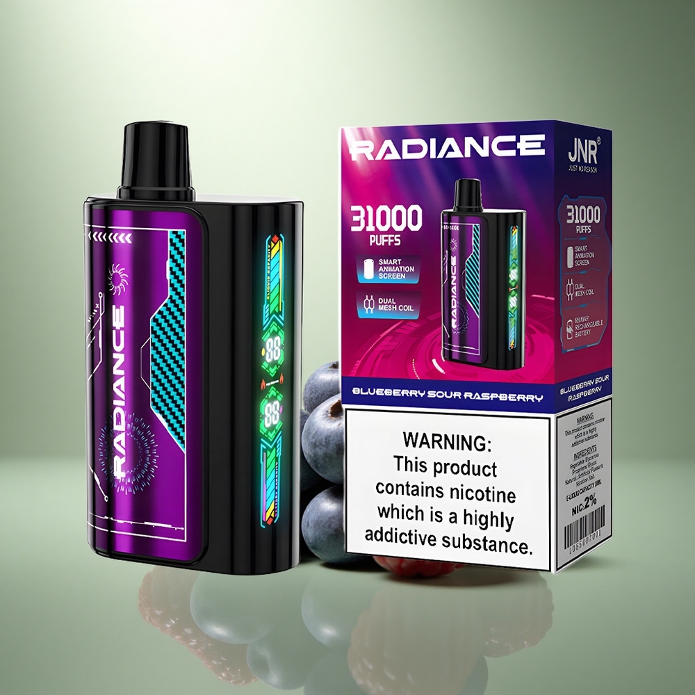 JNR Radiance 31000 Blauwe Bes Zure Framboos 28ml Dual Mesh 950mAh