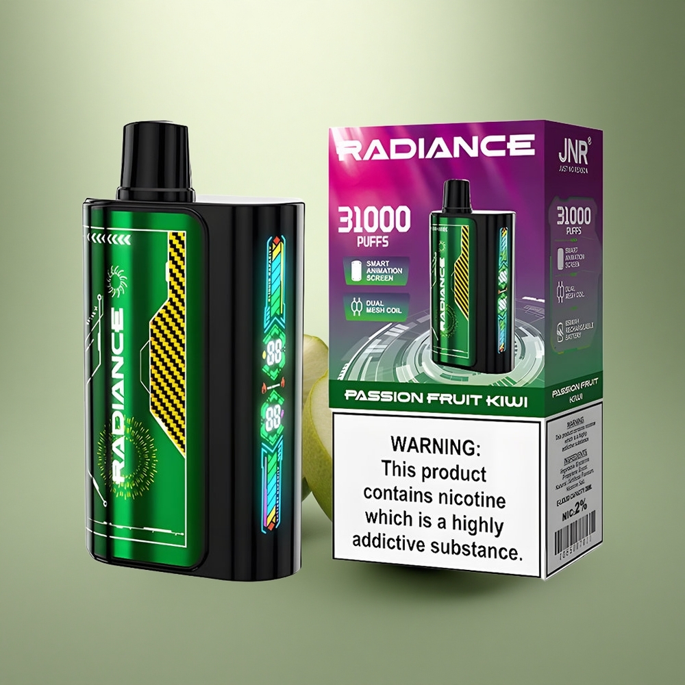 JNR Radiance 31000 Passievrucht Kiwi Dual Mesh Coil Type-C Oplaadbare Batterij
