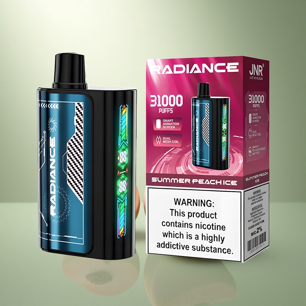JNR Radiance 31000 Zomerperzik IJs met Dual Mesh Coil en Type-C Opladen