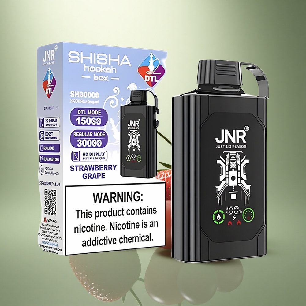 JNR Shisha Hookah Box 20500 Aardbei Druif HD Dual Mesh 25ml Type-C