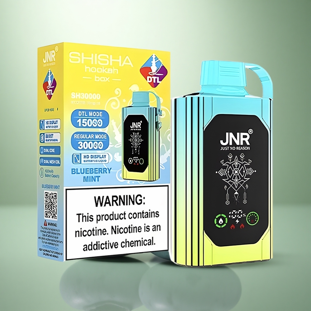 JNR Shisha Hookah Box 20500 Blauwe Bes Munt HD Dual Mesh Type-C
