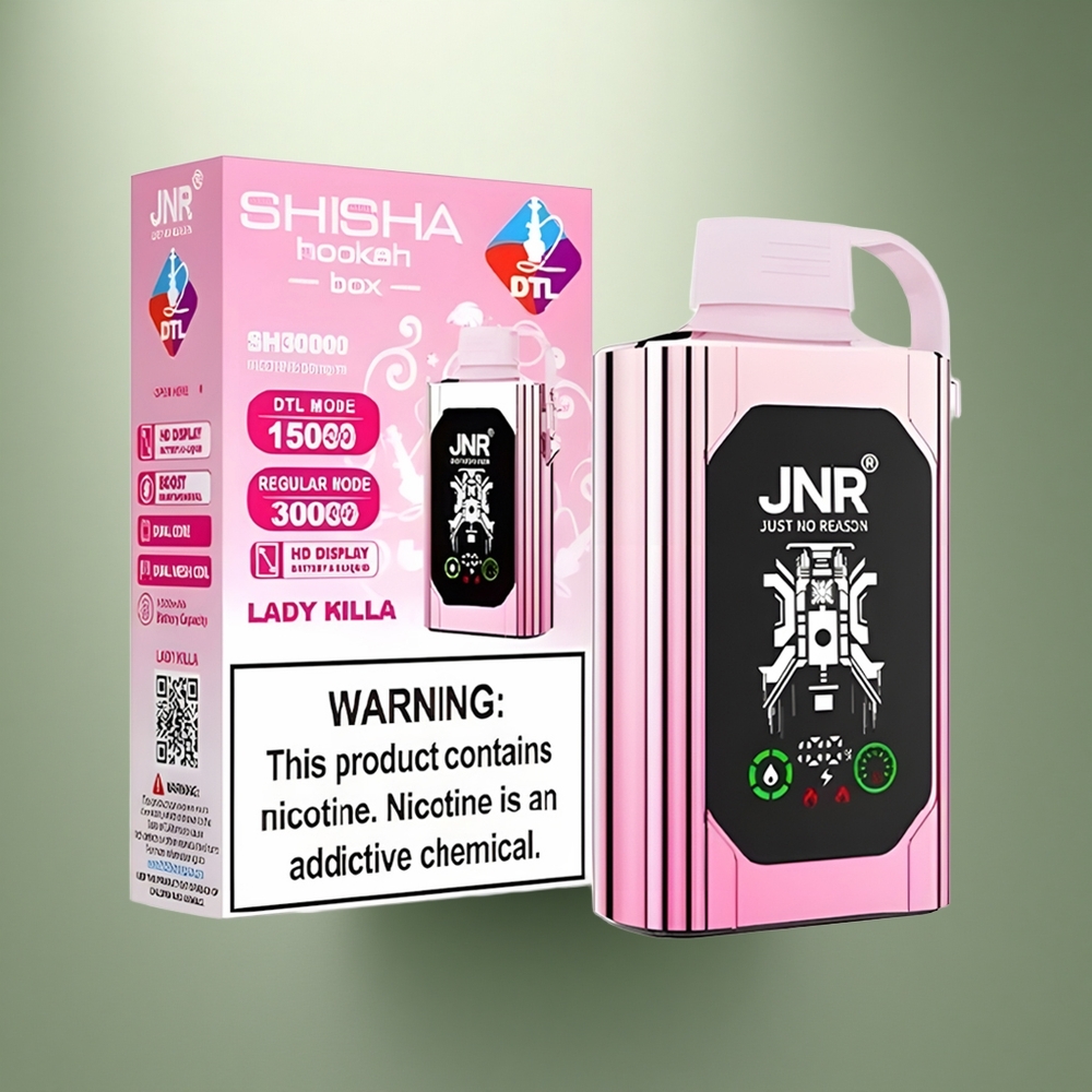 JNR Shisha Hookah Box 20500 Dame Doder HD Scherm 1000mAh Type-C