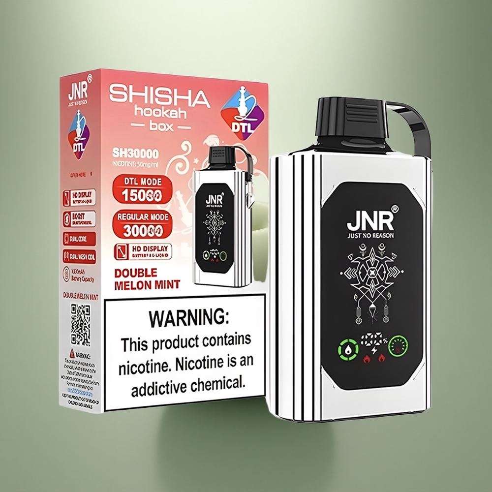JNR Shisha Hookah Box 20500 Dubbel Appel HD Display Dual Mesh Coil