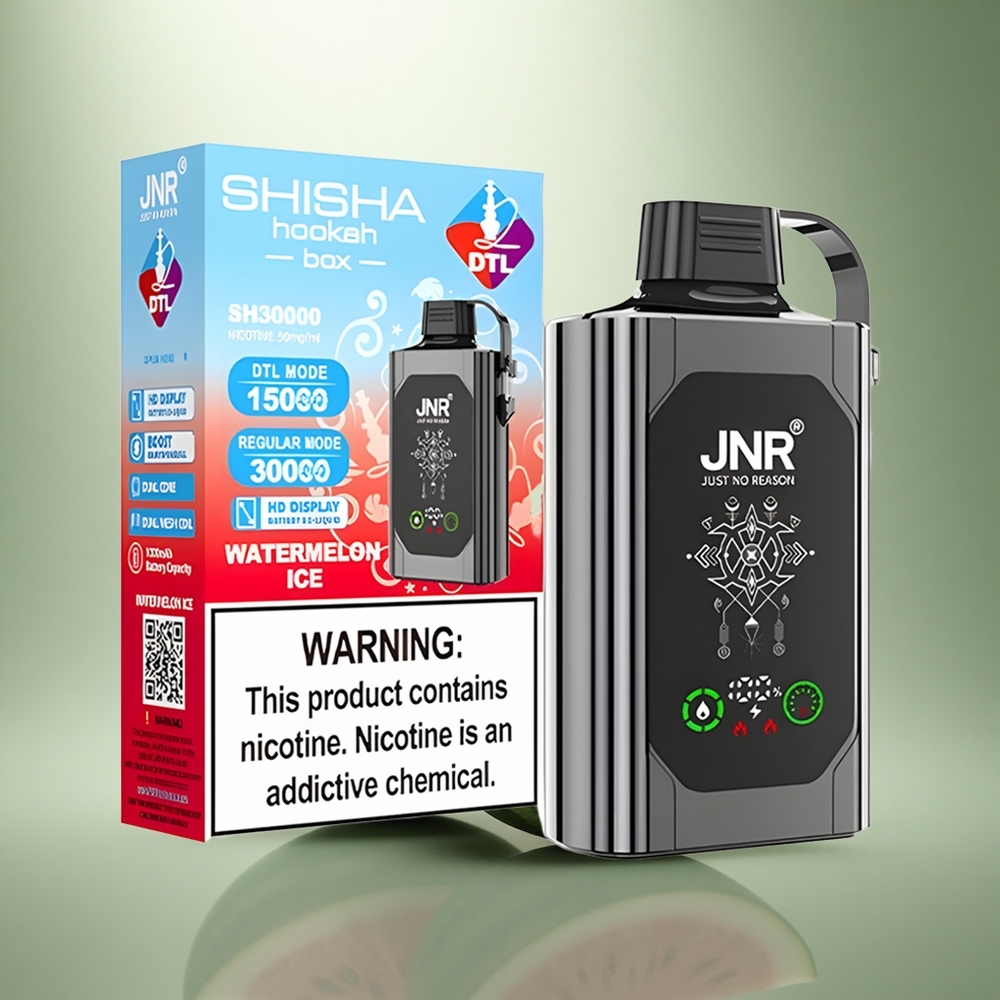 JNR Shisha Hookah Box 20500 Watermeloen IJs HD Display Dual Mesh Coil