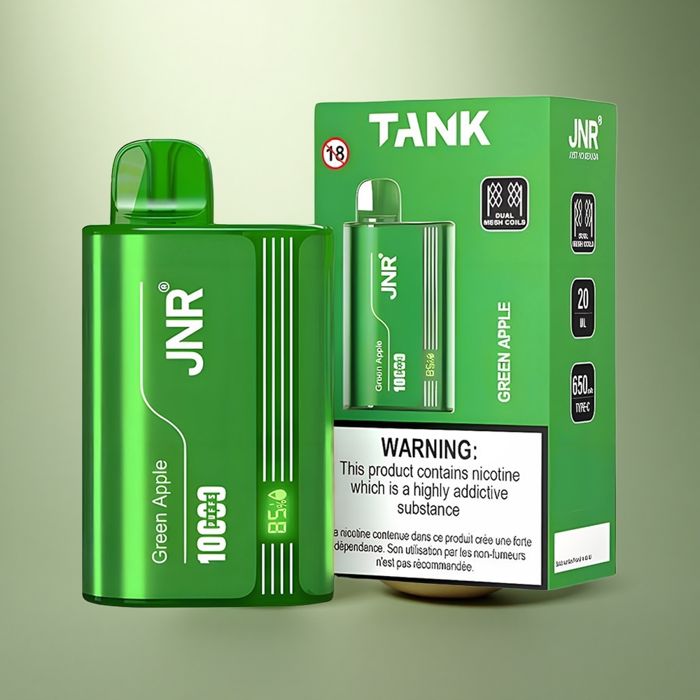 JNR Tank 10000 Groene Appel Perzik Peer 650mAh Dual Mesh Type-C